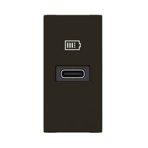   Legrand Program Mosaic 1 x priză de încărcare USB-C-3 A-20 W, 1 modul, negru - 077692L