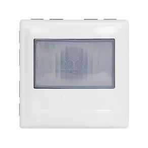   Comutator cu senzor de mișcare (PIR) LeGrand Program Mosaic, 2-150 W (LED max. 100 W), 2 fire, buton încorporat, alb - 078459A