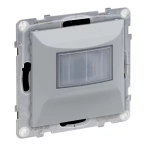   Comutator cu senzor de mișcare (PIR) Legrand Suno, LED 100 W, IP44, 2 fire, aluminiu - 721335A