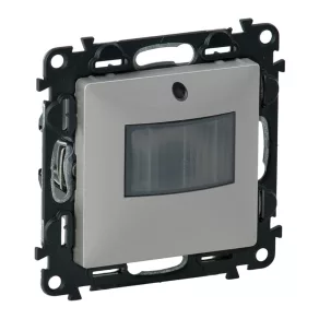   Întrerupător cu senzor de mișcare (PIR) Legrand Valena Life, 0-2000 W (LED max. 500 W), cu conexiune neutră (N), aluminiu - 752373A