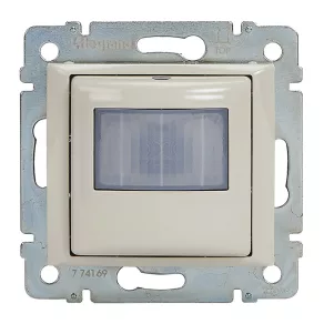   Întrerupător cu senzor de mișcare (PIR) Legrand Valena, 0-2000 W (LED max. 500 W), cu conexiune neutră (N), culoare ivoriu - 774169A