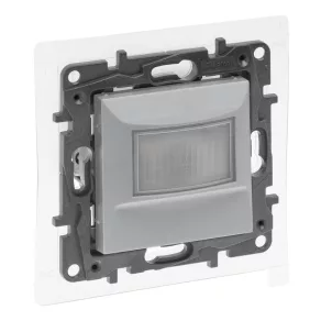   Întrerupător cu senzor de mișcare LeGrand Niloé Step 3-250 W, 120°, IP44, 2 fire, aluminiu - 863350A