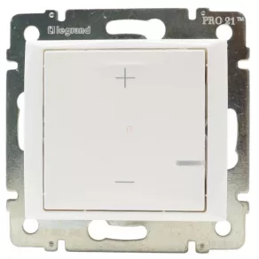   Comutator cu buton Legrand Valena, 125 W, 2 fire, alb - 770074A