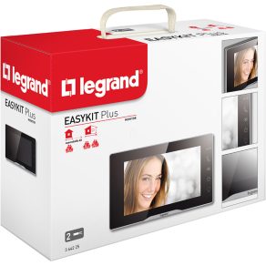   Accesoriu pentru interfon Legrand EasyKit Plus cu 2 fire: unitate interioară video: ecran color de 7'', fără sursă de alimentare, efect oglindă - 364225
