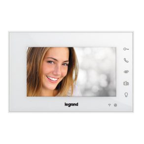   Accesoriu pentru interfon Wi-Fi Legrand EasyKit cu 2 fire: unitate interioară video: ecran color de 7'', cu adaptor, alb - 365220