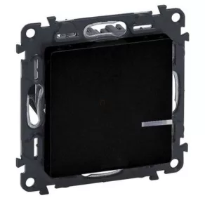   Legrand Valena Life întrerupător cu buton dimmer 125W, 2 fire, negru - 756382A