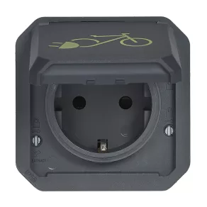   Priză Legrand Plexo 55 2P+F pentru încărcarea bicicletelor electrice 16A, antracit - 069886L