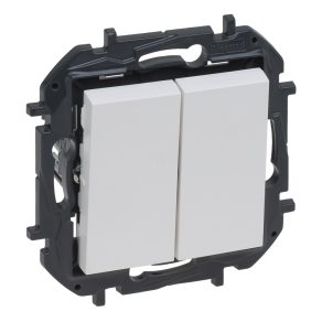 Buton dublu Legrand Niloé Step, 6A, alb - 863112B