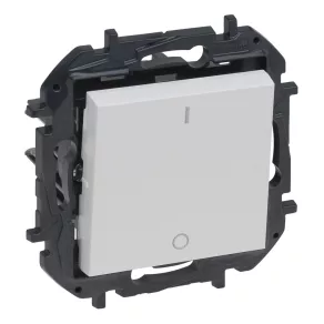   Întrerupător bipolar Legrand Niloé Step, 16AX, alb - 863102B