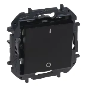   Întrerupător bipolar Legrand Niloé Step, 10AX, negru - 863502B