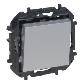   Întrerupător unipolar Legrand Niloé Step, 10AX, aluminiu - 863301B