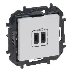   Priză de încărcare LeGrand Niloé Step 2xUSB-C 5V 3A 15W, albă - 863139B