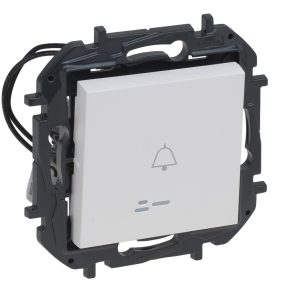   Buton Legrand Niloé Step unipolar cu indicator luminos, sonerie, alb - 863110B
