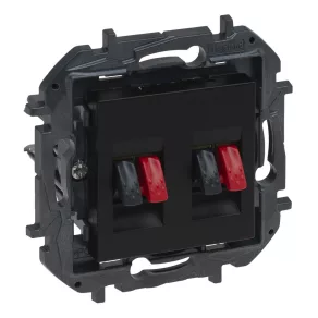   Priză dublă pentru difuzoare Legrand Niloé Step, 2-gang, negru - 863586B