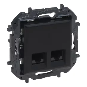   Priză Legrand Niloé Step 2xRJ45 Cat.5E FTP, negru - 863558B
