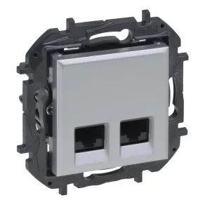   Priză Legrand Niloé Step 2xRJ45 Cat.5E UTP, aluminiu - 863360B