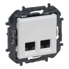   Priză Legrand Niloé Step 2xRJ45 Cat.5E UTP, albă - 863160B