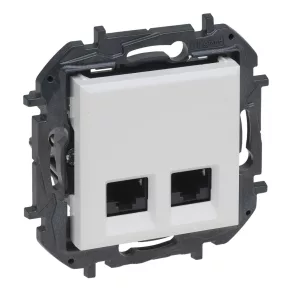 Priză Legrand Niloé Step 2xRJ45 Cat.6 FTP, albă - 863162B