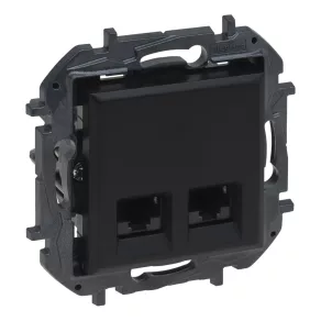 Priză Legrand Niloé Step 2xRJ45 Cat.6 FTP, negru - 863562B
