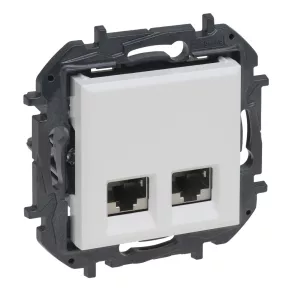 Priză Legrand Niloé Step 2xRJ45 Cat.6 STP, albă - 863166B