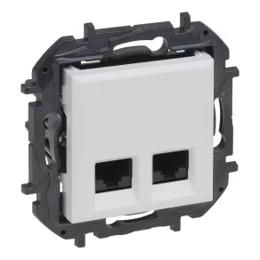 Priză Legrand Niloé Step 2xRJ45 Cat.6 UTP, albă - 863164B