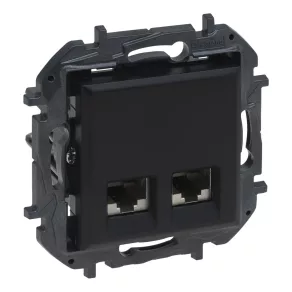   Priză Legrand Niloé Step 2xRJ45 Cat.6A UTP, negru - 863568B