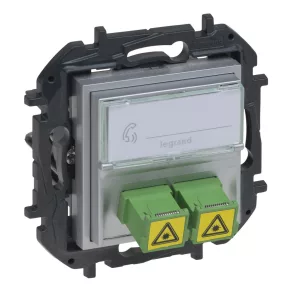   Priză optică Legrand Niloé Step SC/APC, aluminiu - 863371B