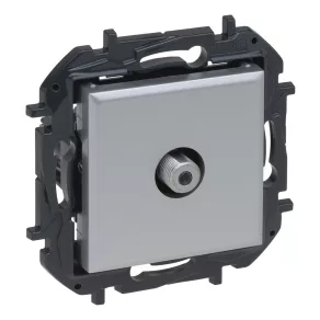   Priză terminal TV Legrand Niloé Step tip „F” (1,5 dB), aluminiu - 863375B