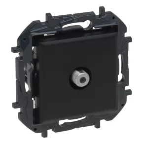   Priză terminal TV Legrand Niloé Step tip „F” (1,5 dB), negru - 863575B