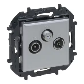   Priză Legrand Niloé Step TV-R-SAT în formă de stea (1,5 dB), aluminiu - 863380B