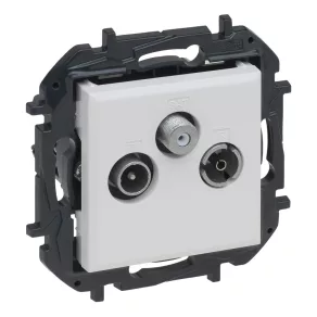   Priză Legrand Niloé Step TV-R-SAT în formă de stea (1,5 dB), albă - 863180B