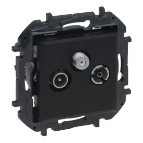   Priză Legrand Niloé Step TV-R-SAT în formă de stea (1,5 dB), negru - 863580B