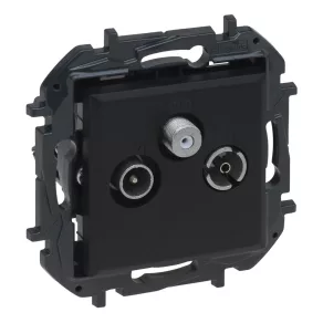   Priză de trecere Legrand Niloé Step TV-R-SAT (14 dB), negru - 863578B