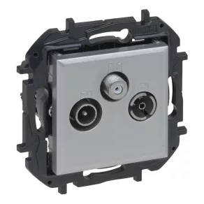   Priză terminală Legrand Niloé Step TV-R-SAT (10 dB), aluminiu - 863379B