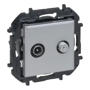   Priză Legrand Niloé Step TV-SAT în formă de stea (1,5 dB), aluminiu - 863383B