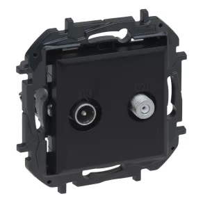   Priză Legrand Niloé Step TV-SAT în formă de stea (1,5 dB), negru - 863583B