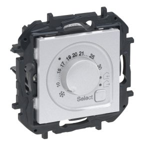   Termostat de cameră Legrand Niloé Step, 8A, aluminiu - 863341B