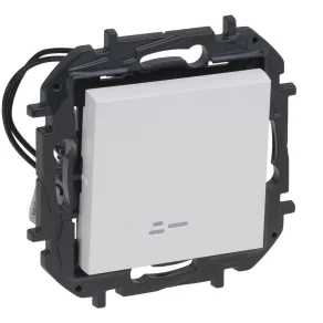   Legrand Niloé Întrerupător cu indicator luminos, 10AX, alb - 863116B