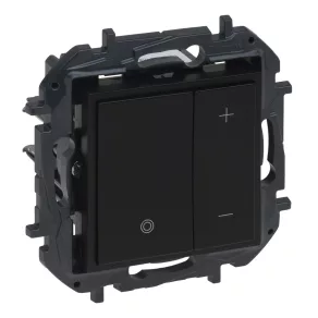   Legrand Niloé Step întrerupător cu buton dimmer 125W, 2 fire, negru - 863553B