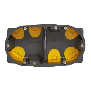   Cutie de montare încastrată Legrand Batibox, 2 locuri, cauciuc, 50 mm - 080032L