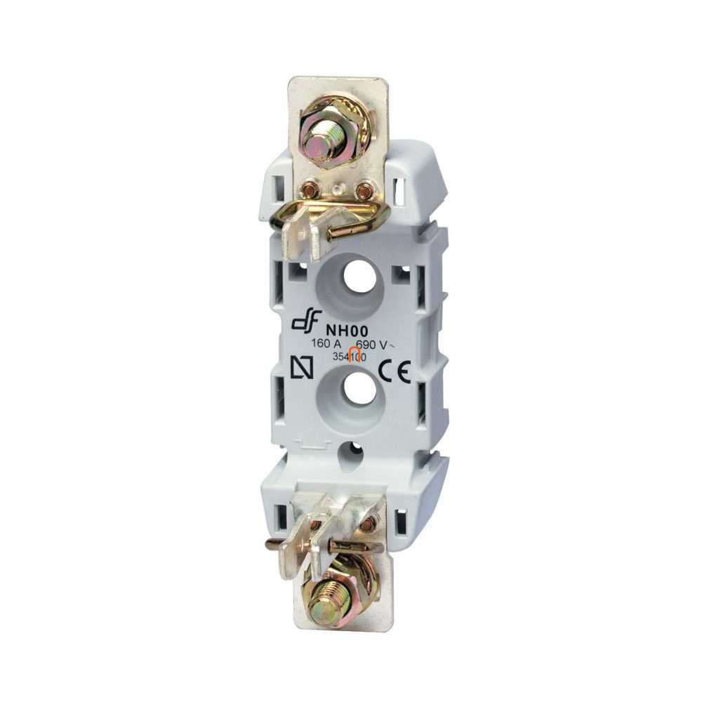 Suport siguranță 1P 160A T00 FIX RAIL DIN, SINGLE POLE FUSE BASE S. 16A DIN RAIL MOUNTED, Socomec, 65001110