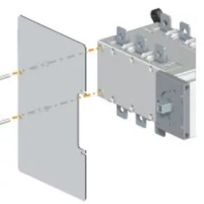   Placă de protecție împotriva contactului electric, partea superioară și inferioară, 3P 15093012