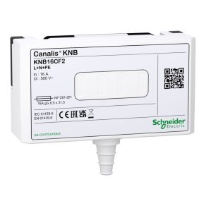   Schneider Electric Canalis KN - KNB16CF2 - Cutie de joncțiune, 16 A, L+N+PE, pentru siguranțe UTE