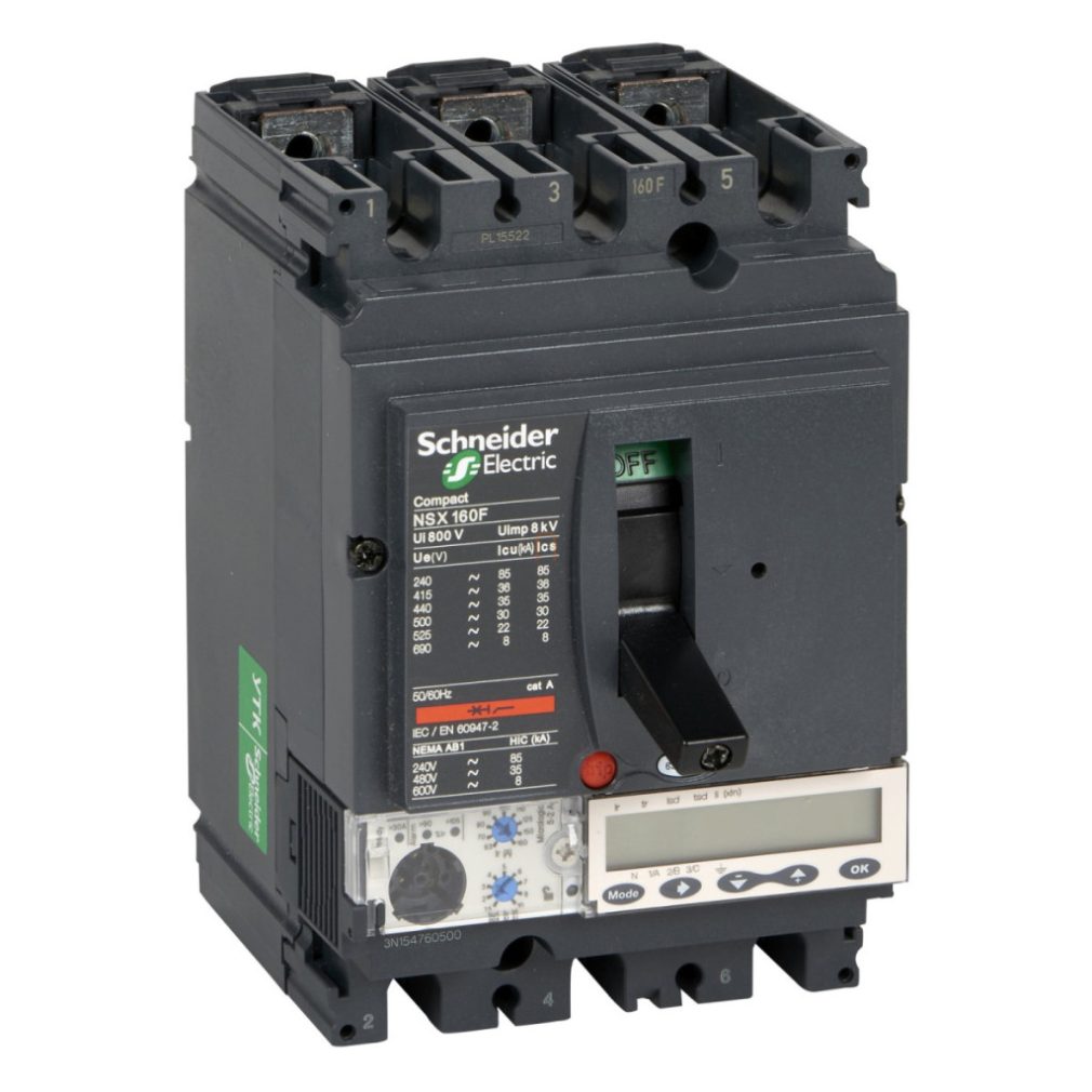 Schneider 3P3D Micrologic 5.2 A 160A NSX160B întrerupător complet LV430870