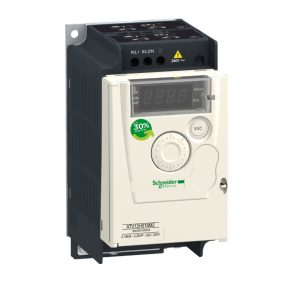   Schneider Electric Altivar ATV12 - ATV12P055M2 - convertor de frecvență, 0,55 kW, 1f, 230 VAC, Modbus RTU, IP20, fără radiator