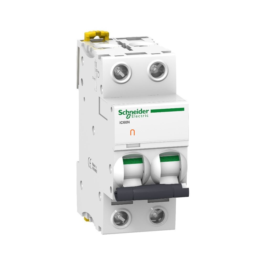 Dispozitiv de întrerupere Schneider 2P C 2A 6kA monoconnector iC60N ACTI9 (A9F74202)