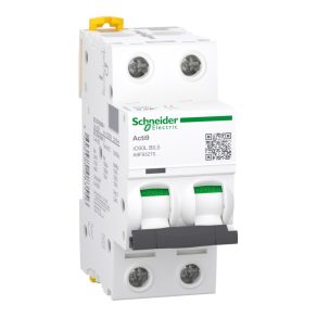   Schneider Electric Acti9 iC60L - A9F93270 - întrerupător automat miniatural, 2P, B, 0,5 A, conexiune simplă