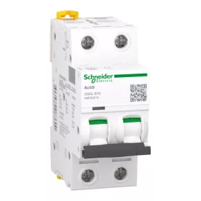   Schneider Electric Acti9 iC60L - A9F93210 - întrerupător de mică putere, 2P, B, 10 A, cu o singură conexiune