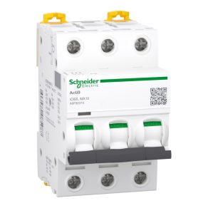   Schneider Electric Acti9 iC60L - A9F90310 - întrerupător automat miniatural instantaneu, 3P, MA, 10A, conexiune simplă