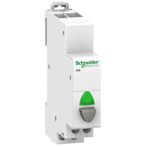   Schneider Electric Acti9 iPB - A9E18036 - buton, 1NO, gri, LED verde, 110 - 230 V c.a.